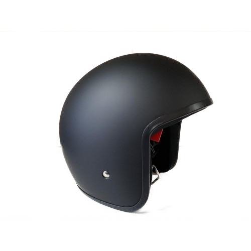 Very low profile XS Matt Black Eldorado EXR open face motorbike helmet