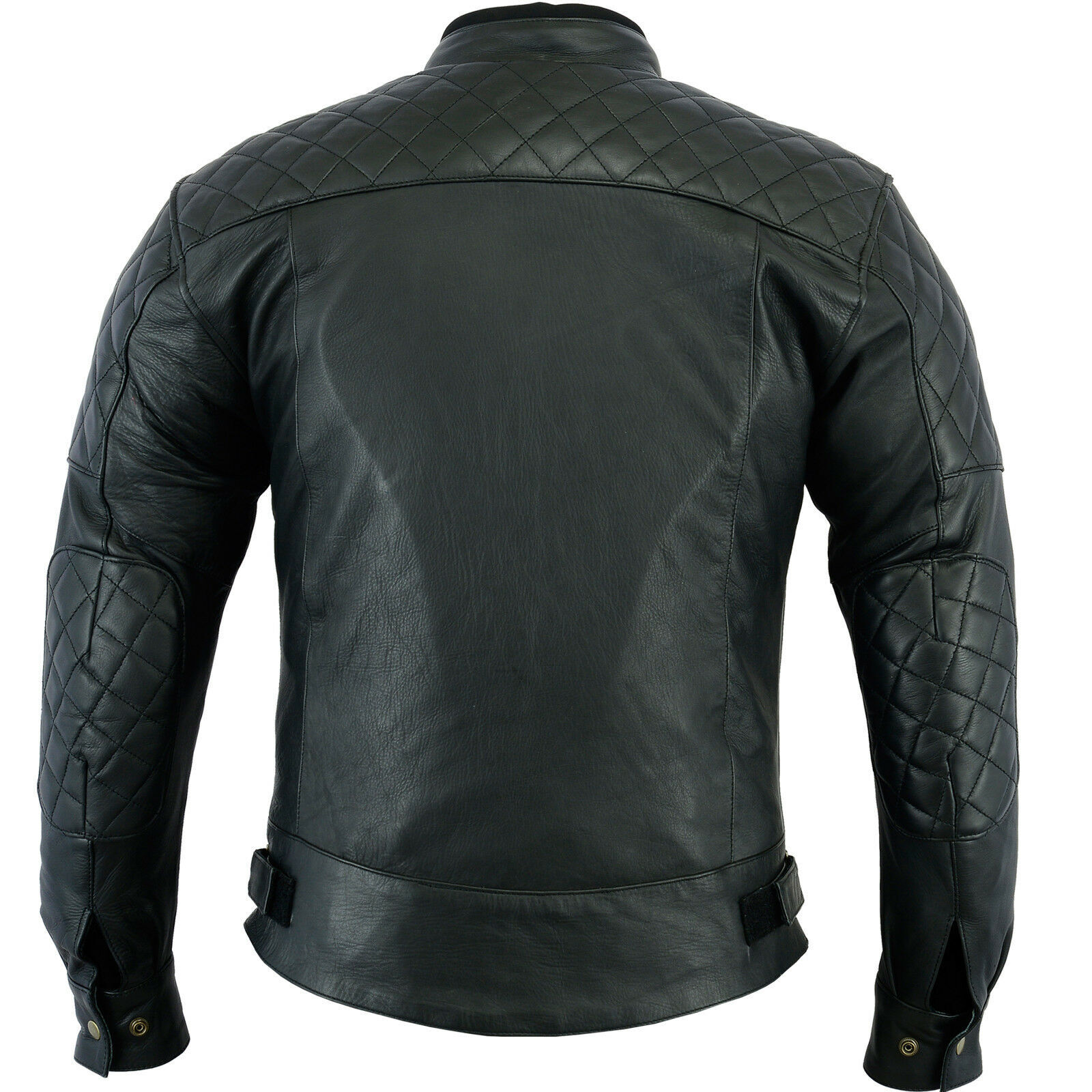 MENS BARON DIAMOND PREMIUM QUALITY NAKED LEATHER MOTORCYCLE JACKET CE ...