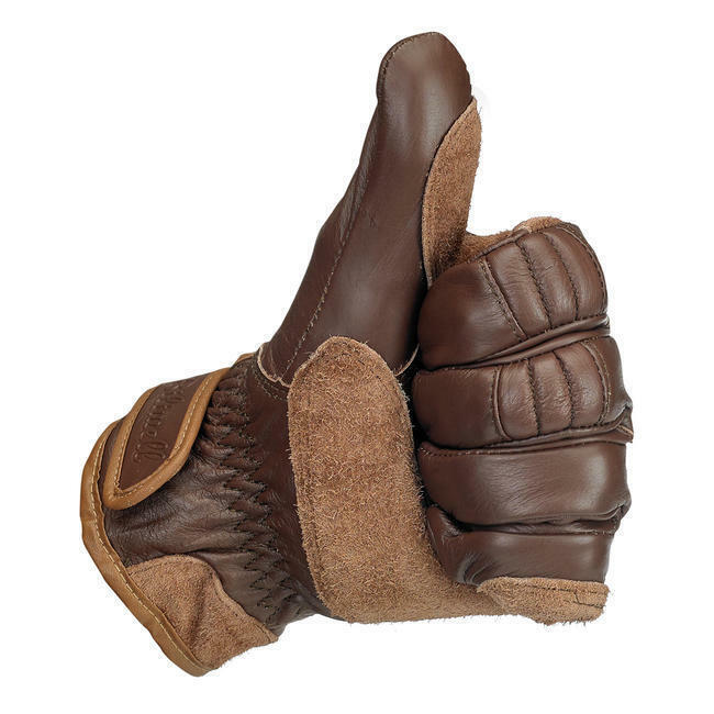 Biltwell Work Leather Gloves Chocolate