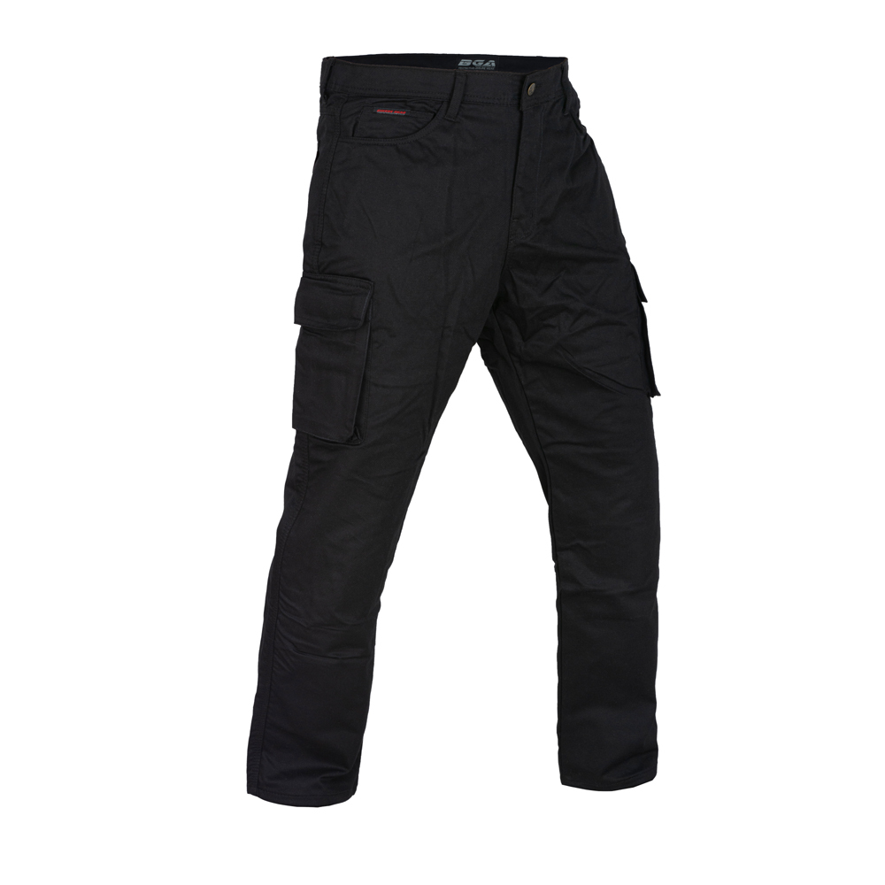 NEW MOTORCYCLE BLACK CARGO JEANS FULLY REINFORCED WITH DuPont KEVLAR