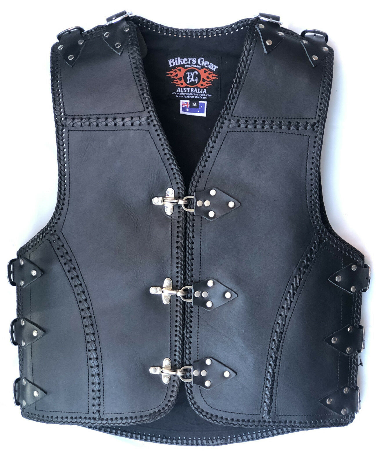 Oeste En todo el mundo prueba BGA Broome 3m HD Leather Club Vest
