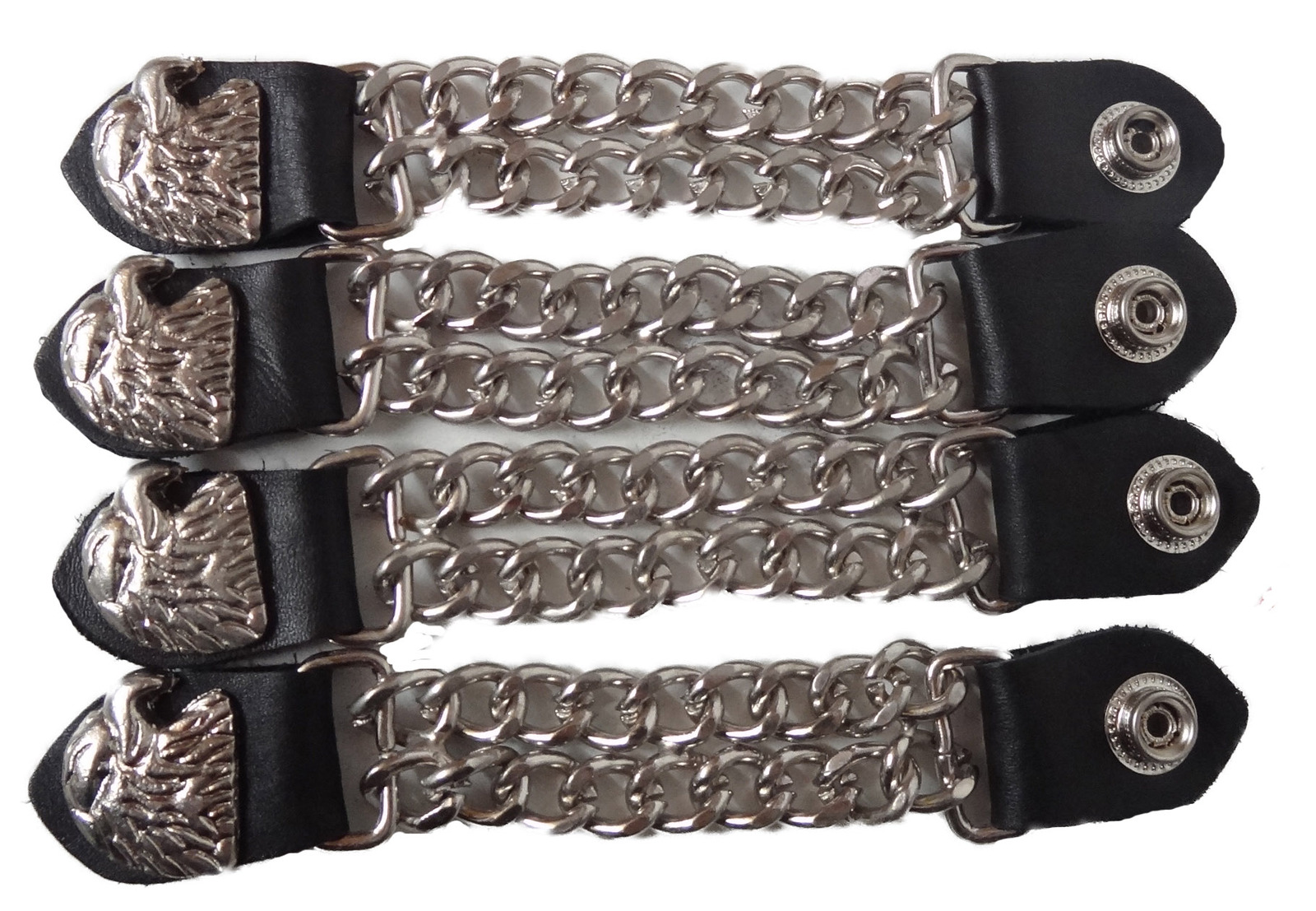 BGA Chrome Chain Vest Extenders with Eagle