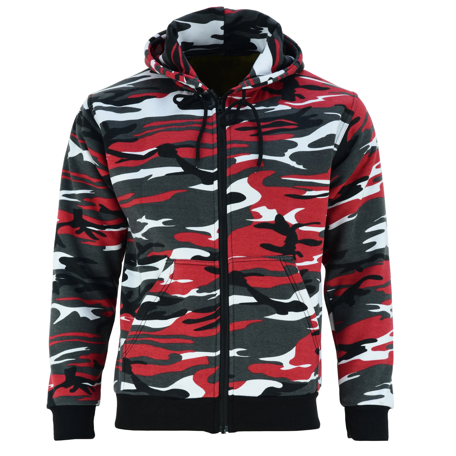 BGA Alpha Protective Motorcycle Hoodie Camo Red