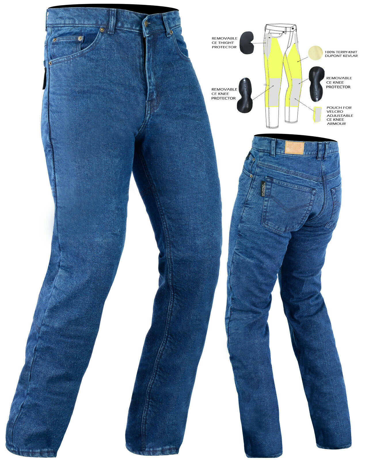 Motorcycle Motorbike Oxford Hip Armour Pair For Aramid Jeans 