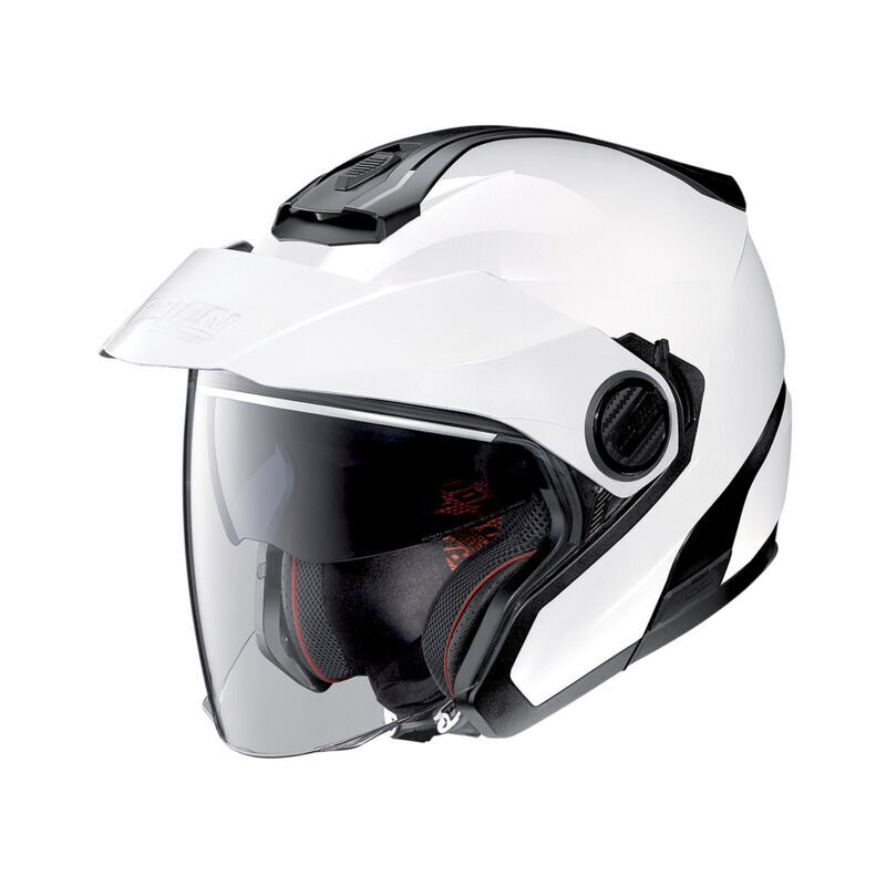 Nolan N40-5 Open Face with Peak Motorcycle Helmet Classic White