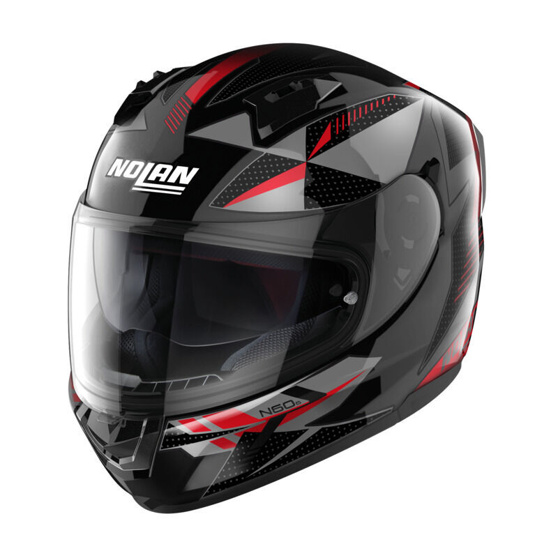 nolan australia helmets N-605 PRACTICE 18 HELMET- FLAT BLACK GREY RED Nolan N120-1 Flip Over Classic
