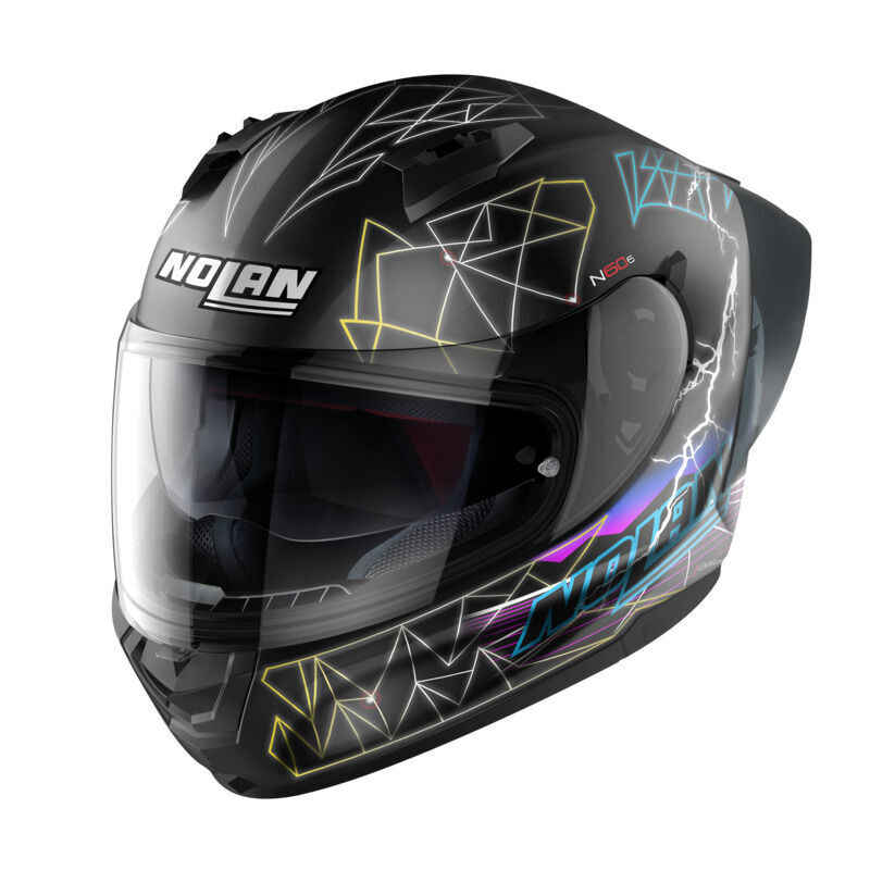 Nolan N60-6 Sport Raindance Full Face Helmet Flat Black Multi