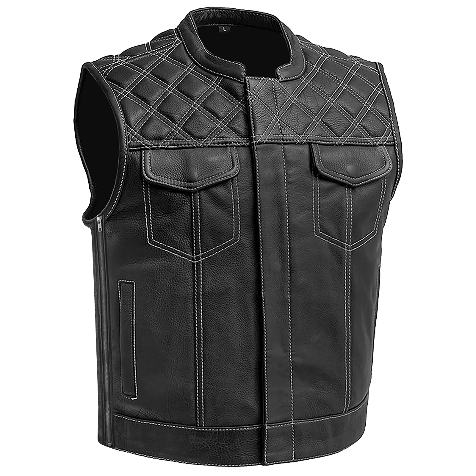 BGA Sons of Anarchy Cross Hatch Leather Motorcycle Vest