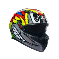 AGV K3 Birdy 2.0 Grey Yellow Red Motorcycle Helmet Small SALE
