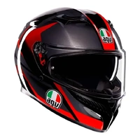 AGV K3 Striga Grey Red Black Motorcycle Helmet Small SALE