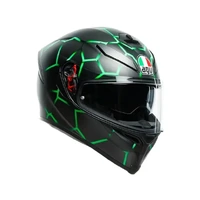 AGV K5 Vulcanum Black Green Motorcycle Helmet Small SALE