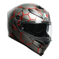 AGV K5 Vulcanum Red Grey Motorcycle Helmet Small SALE