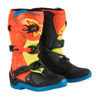 Alpinestars Tech 3 Youth Dirt Boots Orange Blue Yellow