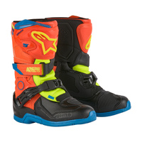 Alpinestars Tech 3S Kids Dirt Boot Fluro Orange Blue Yellow