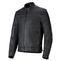 Alpinestars Dyno Leather Motorcycle Jacket Black