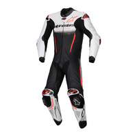 Alpinestars GPR7 1PC Leather Suit White Black Fluro Red