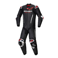 Alpinestars GPR7 1PC Leather Suit Black White Fluro Red