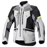 Alpinestars Bogota Pro Drystar Motorcycle Jacket Gray Fluro Yellow