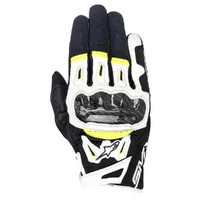 Alpinestars SMX 2 Air Carbon V2 Motocycle Gloves Black White Fluro