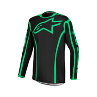 Alpinestars Fluid Apex V2 Black Green Fluo MX Jersey