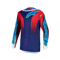 Alpinestars Fluid Drag Blue Navy Fire Red White MX Jersey