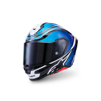 Alpinestars SR7 Zeal Sport Motorcycle Helmet Kinetis Blk Blue Fluro Pink