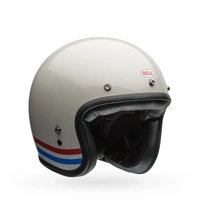 Bell Custom 500 Stripes Open Face Helmet Pearl White