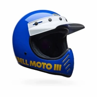 Bell Moto 3 Classic Motorcycle Helmet Blue