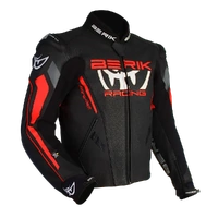 Berik Apex Leather Sports Motorcycle Jacket Black Red