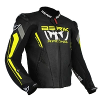 Berik Apex Leather Sports Motorcycle Jacket Hi Viz