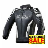 Bela Rocket Mix Kangaroo Motorcycle Jacket Black/White CLEARANCE