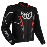 Berik Monza Sports Leather Motorcycle Jacket Black Red