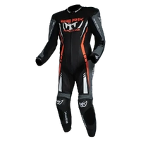 Berik Sicily 1PC Leather Suit Black Grey Red