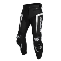 Berik Sport Leather Motorcycle Pants Black White