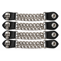 BGA Chrome Chain Vest Extenders with Skulls