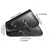 BGA Revolution Harley Sportster Left Side Swingarm Leather Bag