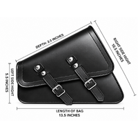 SPORTSTER SWINGARM BAG LEFT [Size: PLAIN] [Colour: BLACK]