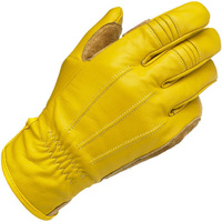 Biltwell Work Leather Gloves Gold