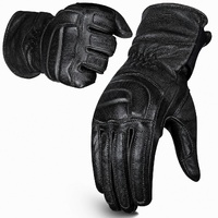 BGA Bruno Motorcycle Leather Gloves Black