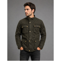 BGA Waxed Cotton Belstaff Style Motorcycle Jacket Olive