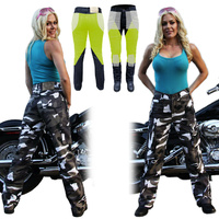 BGA Robin Womens Kevlar Lined Motorcycle Cargo Pants Grey