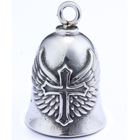 Cross 2 Wings Up Motorcycle Guardian Bell New