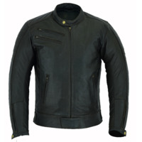 BGA Element Leather Motorcycle Jacket Brown