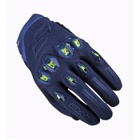 Five Stunt Evo 2 Motorcycle Gloves Night Blue/Yellow