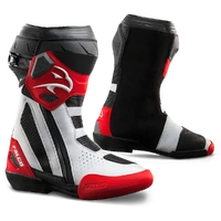 Falco Elite GP Sports Motorcycle Road Boots White Red