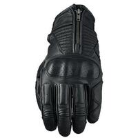 Five Kansas Premium Leather Urban Retro Motorcycle Gloves Black