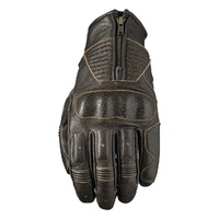 Five Kansas Leather Motorcycle Gloves Brown