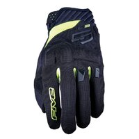 Five RS-3 Evo Short Motorcycle Gloves Black/Fluro