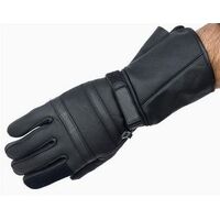 BGA Leather Long Gauntlet Motorcycle Gloves