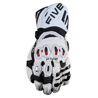 Five RFX Pro Evo Racing Motorcycle Leather Gloves White